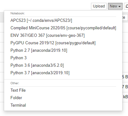 `jupyter` new notebook kernel